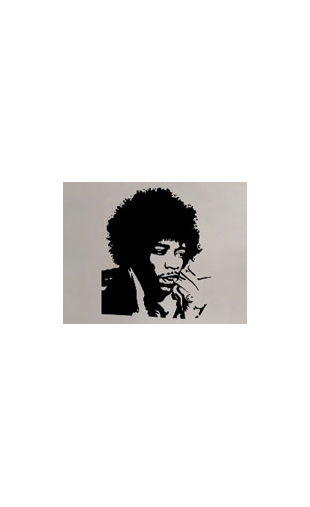 Sticker portrait jimi