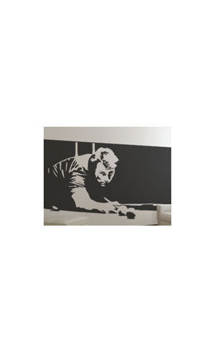 Sticker joueur billard