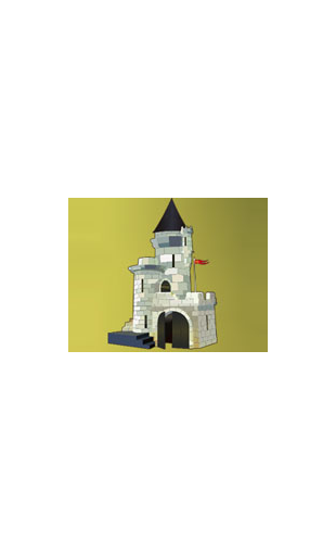 Sticker chateau fort chevalier