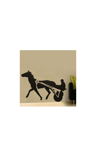 Sticker cheval au trot