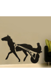 Sticker cheval au trot