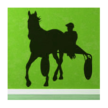 Sticker cheval trotteur