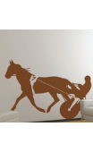 Sticker cheval au trot