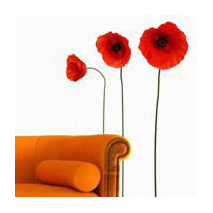 Sticker 3 coquelicots