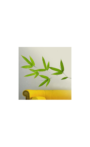 Sticker feuilles de bambou