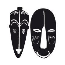 Sticker masque africain