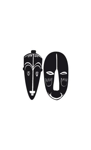 Sticker masque africain