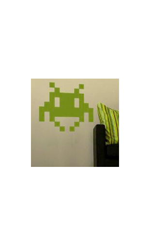 Sticker space invader