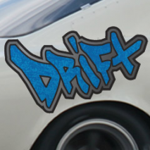 Sticker voiture Drift bleu