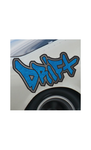 Sticker voiture Drift bleu