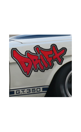 Sticker voiture Drift rouge