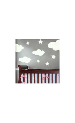 Sticker Etoiles & Nuages Uni