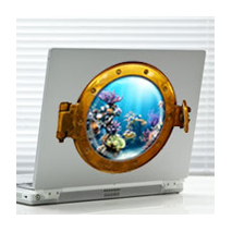 Sticker hublot aquarium 2