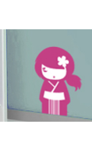 Sticker kokeshi Yumi violet