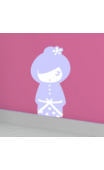 Sticker kokeshi Sakumi mauve