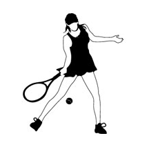 sticker tennis girl