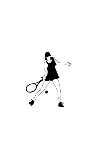 sticker tennis girl