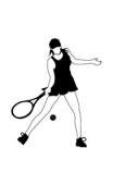 sticker tennis girl