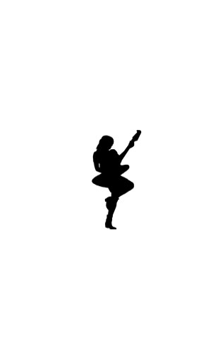 Sticker femme guitare