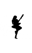 Sticker femme guitare