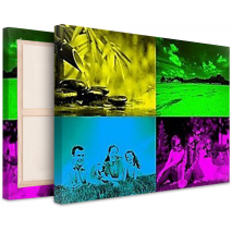 Tableau Pop Art Modern 4 photos paysage