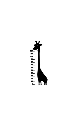Sticker girafe toise