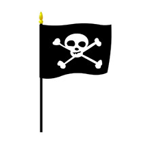 Sticker drapeau pirate 2