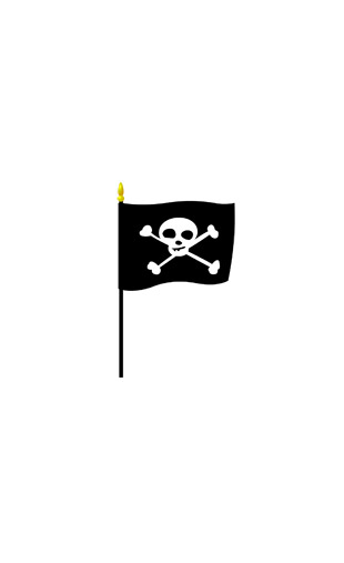 Sticker drapeau pirate 2