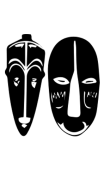 Sticker masque africain