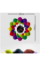 Sticker horloge arabesques multicolores