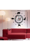 Sticker horloge cat world