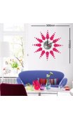 Sticker horloge soleil de coeurs