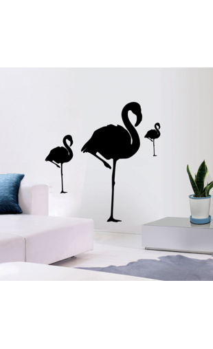 Sticker velour flamant rose