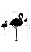 Sticker velour flamant rose