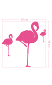 Sticker velour flamant rose