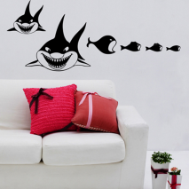 Sticker velour requin