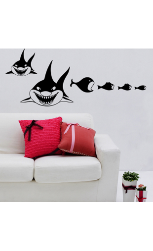 Sticker velour requin