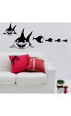 Sticker velour requin