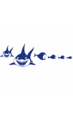 Sticker velour requin