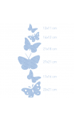 Sticker velour 6 papillons