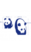 Sticker velour panda