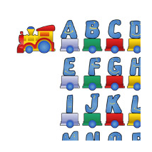 Kit Sticker train alphabet