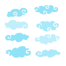 Kit Stickers nuages