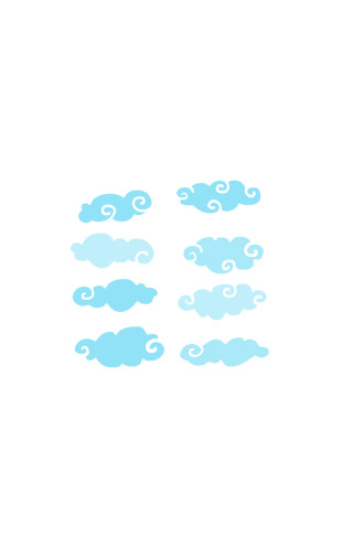 Kit Stickers nuages