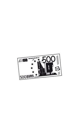 sticker billet de 500 euro