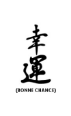 sticker zen calligraphie chinoise bonne chance