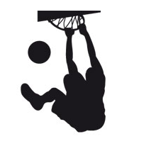 Sticker basketball dunk