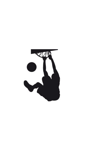 Sticker basketball dunk