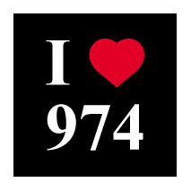 Sticker I love 974