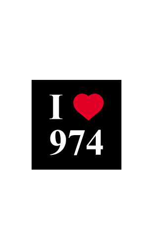 Sticker I love 974